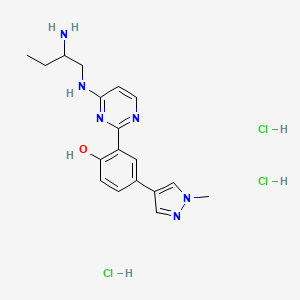 (R)-2-(4-((2-Aminobutyl)amino)pyrimidin-2-yl)-4-(1-methyl-1H-pyrazol-4-yl)phenol trihydrochloride