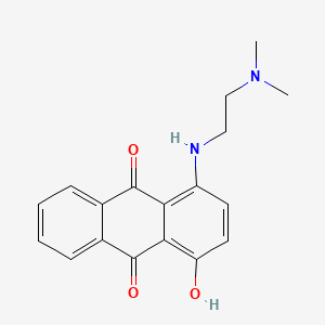 molecular formula C18H18N2O3 B13149704 9,10-Anthracenedione, 1-((2-(dimethylamino)ethyl)amino)-4-hydroxy- CAS No. 69895-69-8