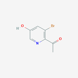 molecular formula C7H6BrNO2 B13149727 1-(3-Bromo-5-hydroxypyridin-2-yl)ethanone 