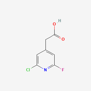 2-(2-Chloro-6-fluoropyridin-4-YL)acetic acid