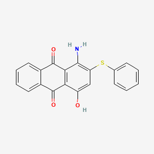 molecular formula C20H13NO3S B13149749 1-Amino-4-hydroxy-2-(phenylthio)anthraquinone CAS No. 62591-95-1