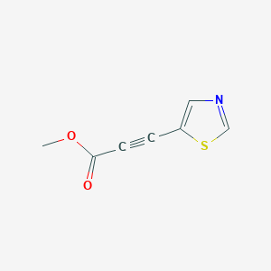 molecular formula C7H5NO2S B13149781 Methyl 3-(1,3-thiazol-5-yl)prop-2-ynoate 