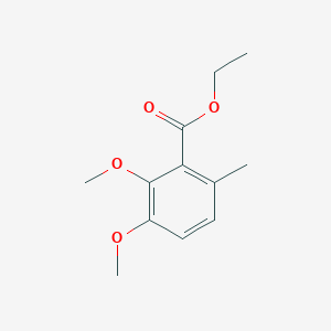 molecular formula C12H16O4 B13149793 Benzoic acid, 2,3-dimethoxy-6-methyl-, ethyl ester CAS No. 144192-17-6