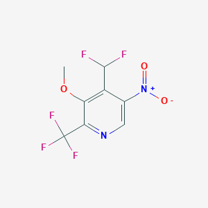 4-(Difluoromethyl)-3-methoxy-5-nitro-2-(trifluoromethyl)pyridine