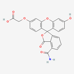 2-((4-Carbamoyl-3'-hydroxy-3-oxo-3H-spiro[isobenzofuran-1,9'-xanthen]-6'-yl)oxy)aceticacid