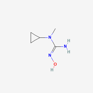 molecular formula C5H11N3O B13149875 1-Cyclopropyl-2-hydroxy-1-methylguanidine 