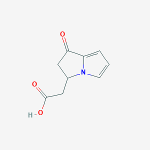 2-(1-Oxo-2,3-dihydro-1H-pyrrolizin-3-yl)acetic acid