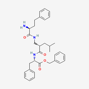 molecular formula C33H41N3O4 B13149952 benzyl((S)-2-aMino-4-phenylbutanoyl)-L-leucyl-L-phenylalaninate 