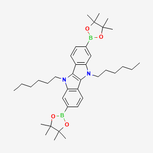 5,10-Dihexyl-2,7-bis(4,4,5,5-tetramethyl-1,3,2-dioxaborolan-2-yl)indolo[3,2-b]indole