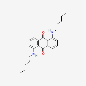 molecular formula C26H34N2O2 B13150031 1,5-Bis(hexylamino)anthracene-9,10-dione CAS No. 16136-20-2