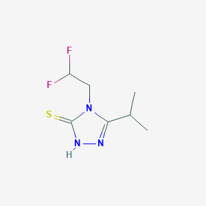 molecular formula C7H11F2N3S B13150039 4-(2,2-Difluoroethyl)-5-(propan-2-YL)-4H-1,2,4-triazole-3-thiol 