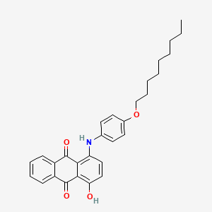 molecular formula C29H31NO4 B13150112 9,10-Anthracenedione, 1-hydroxy-4-[[4-(nonyloxy)phenyl]amino]- CAS No. 71334-46-8