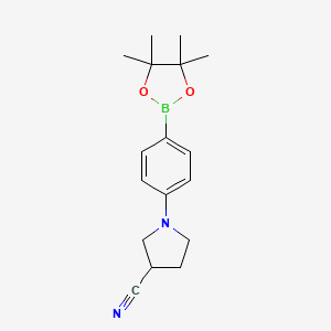 1-(4-(4,4,5,5-Tetramethyl-1,3,2-dioxaborolan-2-yl)phenyl)pyrrolidine-3-carbonitrile