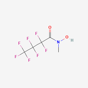 molecular formula C5H4F7NO2 B13150141 2,2,3,3,4,4,4-Heptafluoro-N-hydroxy-N-methylbutanamide CAS No. 193008-44-5