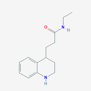 molecular formula C14H20N2O B13150165 N-ethyl-3-(1,2,3,4-tetrahydroquinolin-4-yl)propanamide 