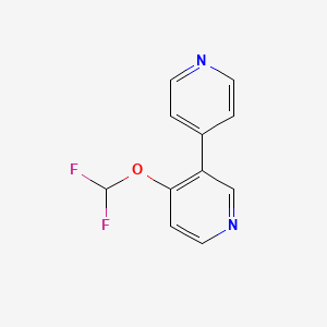 molecular formula C11H8F2N2O B13150204 4-(Difluoromethoxy)-3,4'-bipyridine 