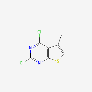 molecular formula C7H4Cl2N2S B1315021 2,4-二氯-5-甲基噻吩并[2,3-D]嘧啶 CAS No. 56844-38-3