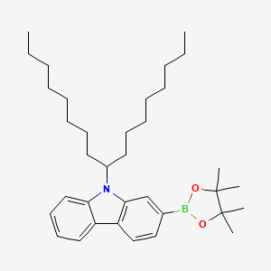 molecular formula C35H54BNO2 B13150272 9-Heptadecan-9-yl-2-(4,4,5,5-tetramethyl-1,3,2-dioxaborolan-2-yl)carbazole 