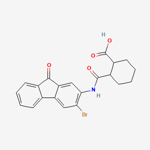 2-[(3-Bromo-9-oxofluoren-2-yl)carbamoyl]cyclohexane-1-carboxylic acid