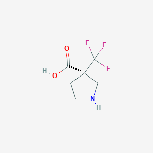 (3R)-3-(trifluoromethyl)pyrrolidine-3-carboxylic acid