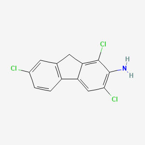 molecular formula C13H8Cl3N B13150294 Fluoren-2-amine, 1,3,7-trichloro- CAS No. 19857-79-5