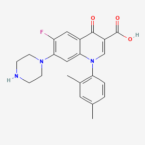 3-Quinolinecarboxylic acid, 1-(2,4-dimethylphenyl)-6-fluoro-1,4-dihydro-4-oxo-7-(1-piperazinyl)-