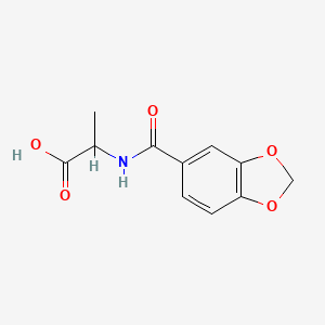 molecular formula C11H11NO5 B13150405 (Benzo[d][1,3]dioxole-5-carbonyl)-d-alanine 