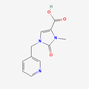 3-Methyl-2-oxo-1-[(pyridin-3-yl)methyl]-2,3-dihydro-1H-imidazole-4-carboxylic acid