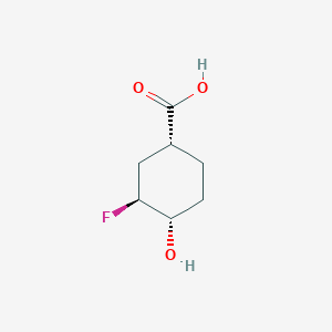 molecular formula C7H11FO3 B13150411 (1R,3S,4S)-3-fluoro-4-hydroxycyclohexane-1-carboxylic acid 