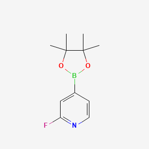 molecular formula C11H15BFNO2 B1315042 2-氟-4-(4,4,5,5-四甲基-1,3,2-二氧杂硼环-2-基)吡啶 CAS No. 458532-86-0