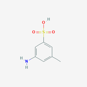 molecular formula C7H9NO3S B13150430 3-Amino-5-methylbenzene-1-sulfonic acid 