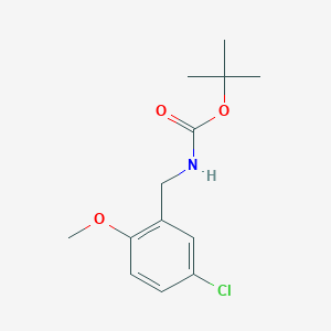 molecular formula C13H18ClNO3 B13150474 (5-Chloro-2-methoxy-benzyl)-carbamic acid tert-butyl ester 