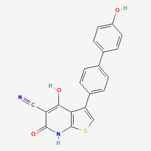 4-Hydroxy-3-(4'-hydroxy-[1,1'-biphenyl]-4-yl)-6-oxo-6,7-dihydrothieno[2,3-b]pyridine-5-carbonitrile