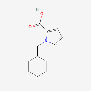 molecular formula C12H17NO2 B13150504 1-(cyclohexylmethyl)-1H-pyrrole-2-carboxylic acid 