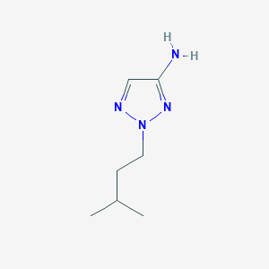 molecular formula C7H14N4 B13150522 2-(3-Methylbutyl)-2H-1,2,3-triazol-4-amine 