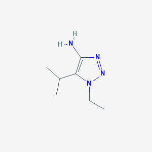 molecular formula C7H14N4 B13150523 1-ethyl-5-(propan-2-yl)-1H-1,2,3-triazol-4-amine 