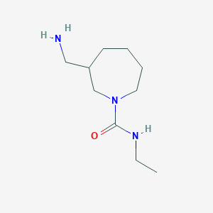 molecular formula C10H21N3O B13150554 3-(aminomethyl)-N-ethylazepane-1-carboxamide 