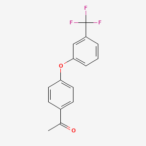 molecular formula C15H11F3O2 B1315059 1-{4-[3-(三氟甲基)苯氧基]苯基}乙酮 CAS No. 63349-66-6