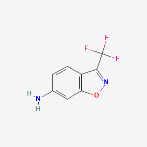 molecular formula C8H5F3N2O B13150595 3-(Trifluoromethyl)benzo[d]isoxazol-6-amine 