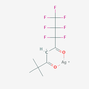 molecular formula C10H10AgF7O2 B13150603 (6,6,7,7,8,8,8-Heptafluoro-2,2-dimethyl-3,5-octanedionato)silver 