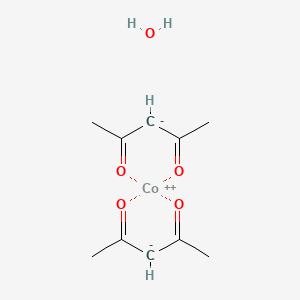 molecular formula C10H16CoO5 B13150631 Cobalt(II) acetylacetonate xhydrate 