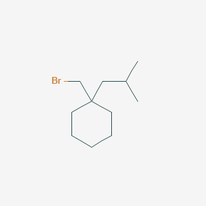 1-(Bromomethyl)-1-(2-methylpropyl)cyclohexane