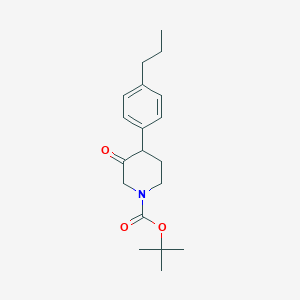 Tert-butyl 3-oxo-4-(4-propylphenyl)piperidine-1-carboxylate