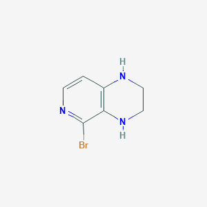 molecular formula C7H8BrN3 B13150717 5-Bromo-1,2,3,4-tetrahydropyrido[3,4-b]pyrazine 