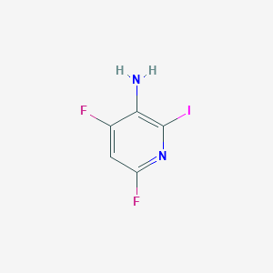 molecular formula C5H3F2IN2 B13150731 4,6-Difluoro-2-iodopyridin-3-amine 