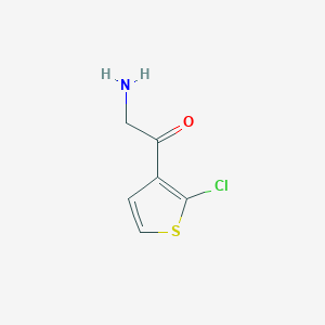 molecular formula C6H6ClNOS B13150776 2-Amino-1-(2-chlorothiophen-3-yl)ethan-1-one 