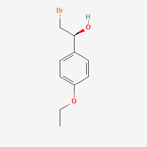 molecular formula C10H13BrO2 B13150788 (1S)-2-bromo-1-(4-ethoxyphenyl)ethanol 