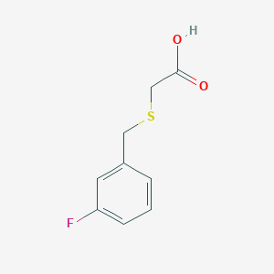 molecular formula C9H9FO2S B13150796 2-((3-Fluorobenzyl)thio)acetic acid 