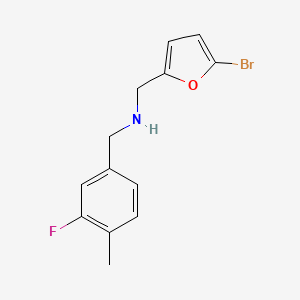 [(5-Bromofuran-2-yl)methyl][(3-fluoro-4-methylphenyl)methyl]amine