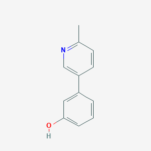 molecular formula C12H11NO B13150886 3-(6-Methylpyridin-3-YL)phenol 